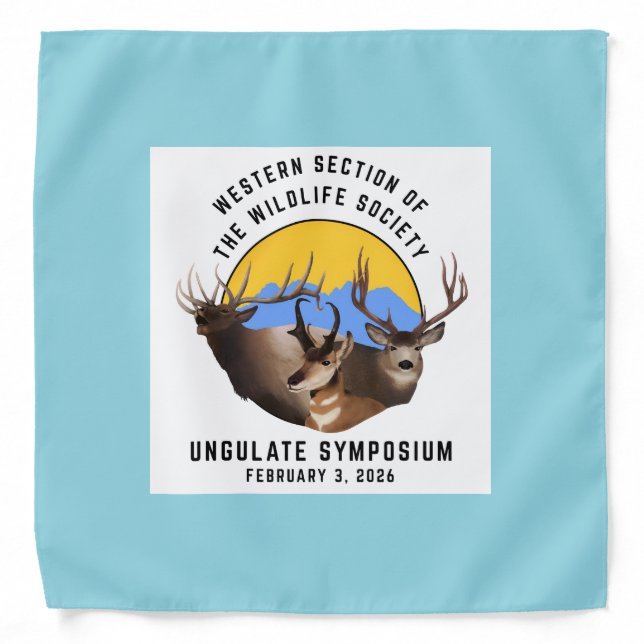 2026 Ungulates Symposium Bandana  (Front)