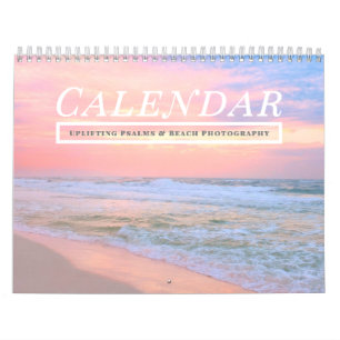 2026 Uplifting Psalms Bible Verses Beach Calendar