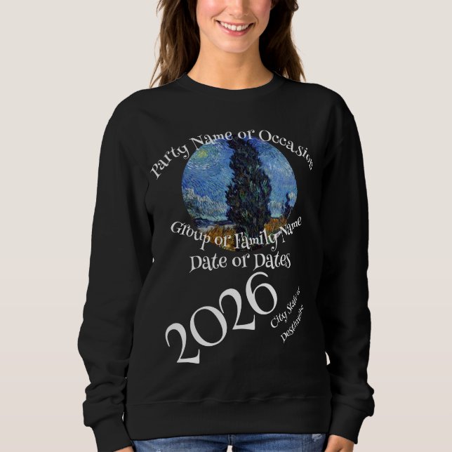 2026 Vacation Trip Tour Road Dinner Wine Ship Date Sweatshirt (Front)