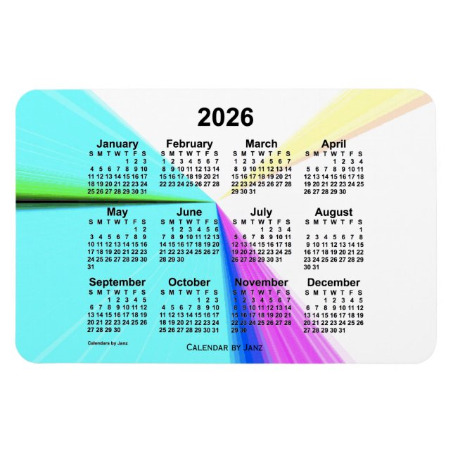 2026 Vanishing Point Calendar by Janz 4x6 Magnet (Horizontal)