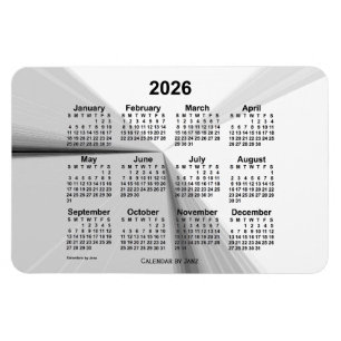 2026 Vanishing Smoke Calendar by Janz 4x6 Magnet