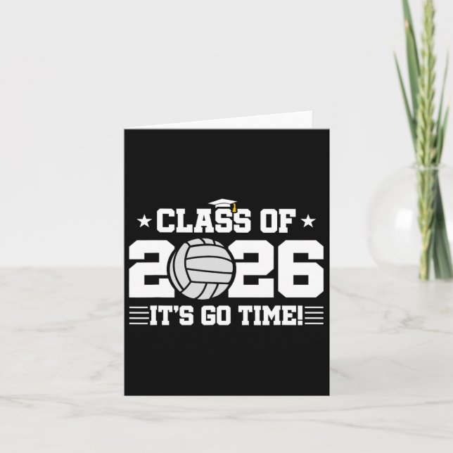 2026 Volleyball Player - 2026 Graduation - Cl Of 2 Card (Front)
