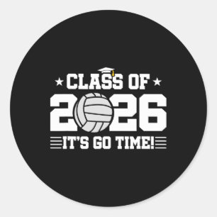 2026 Volleyball Player - 2026 Graduation - Cl Of 2 Classic Round Sticker