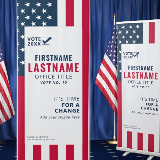 2026 Vote Political Campaign Slogan Candidate Name Retractable Banner (2026 Vote Political Campaign Slogan Candidate Name Retractable Banner)