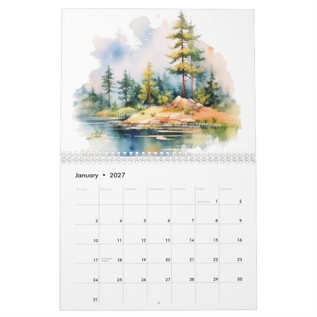 2026 Wall Calendar Book of Psalms (Jan 2027)