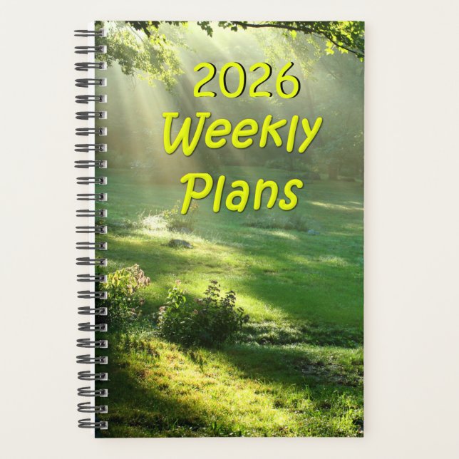 2026 Weekly Plans Simple Heaven's Light Design Planner (Front)