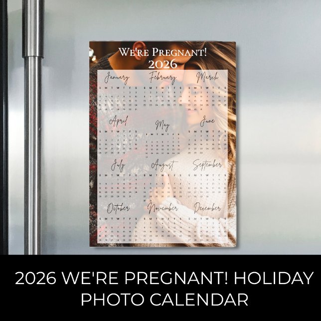 2026 We're Pregnant Holiday Photo Calendar (2026 We're Pregnant Holiday Photo Calendar
)