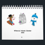 2026 Whimsical Animals Calendar ...<br><div class="desc">2026 Whimsical Animals Calendar
This calendar will add fun to your days!
Comes in 3 sizes
Choose your calendar read out/grid
Bright,  vibrant pictures
For wall or desk</div>