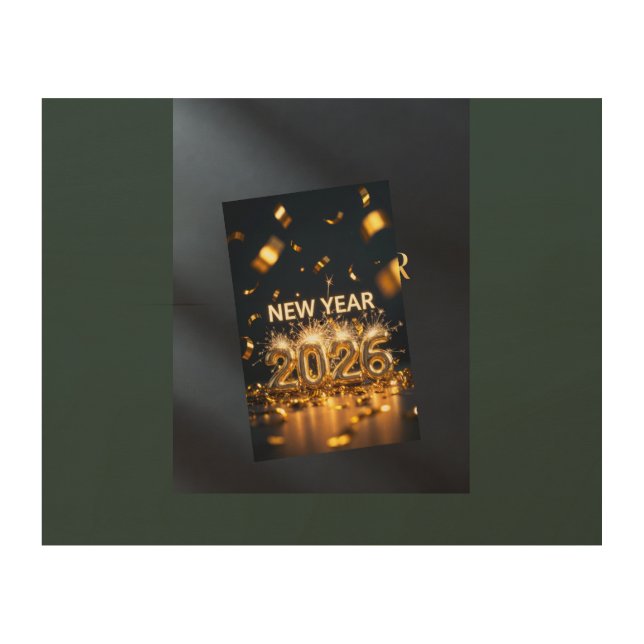 2026 Wood Wall Art - Custom Festive Decor (Front)