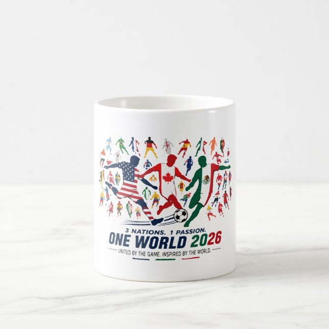 2026 World Soccer Unity: 3 Nations 1 Passion Coffee Mug (Center)