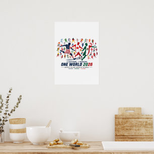 2026 World Soccer Unity: 3 Nations 1 Passion Poster