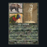 2026 Year Calendar Camouflage Add 3 Photos Magnet<br><div class="desc">This 2026 year, personalized monthly calendar magnet shows the days of the week for each month in white on a green and brown camouflage background. This is a simple, bold yearly calendar to help you conquer the new year. Always know what date it is and check the days of the...</div>