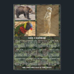 2026 Year Calendar Camouflage Add 3 Photos Magnet<br><div class="desc">This 2026 year, personalized monthly calendar magnet shows the days of the week for each month in white on a green and brown camouflage background. This is a simple, bold yearly calendar to help you conquer the new year. Always know what date it is and check the days of the...</div>