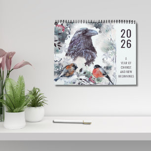 2026 Year of Change Floral Motivational Calendar