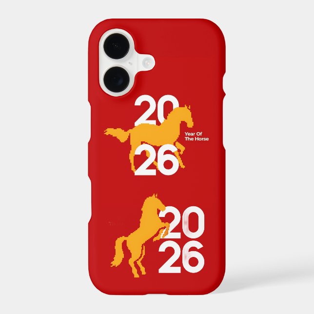 2026 Year of Horse Chinese Wall Calendar iPhone Case (Back)