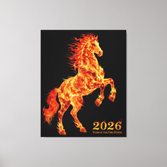 2026 Year of the Fire Horse Canvas Print (Front)