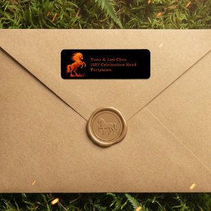 2026 Year of the Fire Horse Chinese Zodiac Label