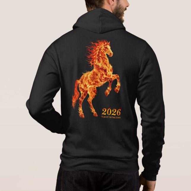 2026 Year of the Fire Horse Hoodie (Back)