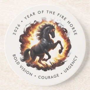 2026 Year of the Fire Horse Motivational Coaster