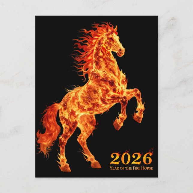 2026 Year of the Fire Horse Postcard (Front)