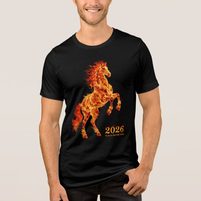 2026 Year of the Fire Horse Tri-Blend Shirt (Front)