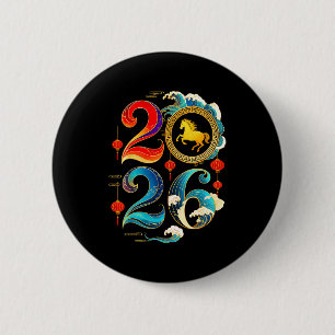 2026 Year Of The Horse Lunar Chinese New Year 2026 Button