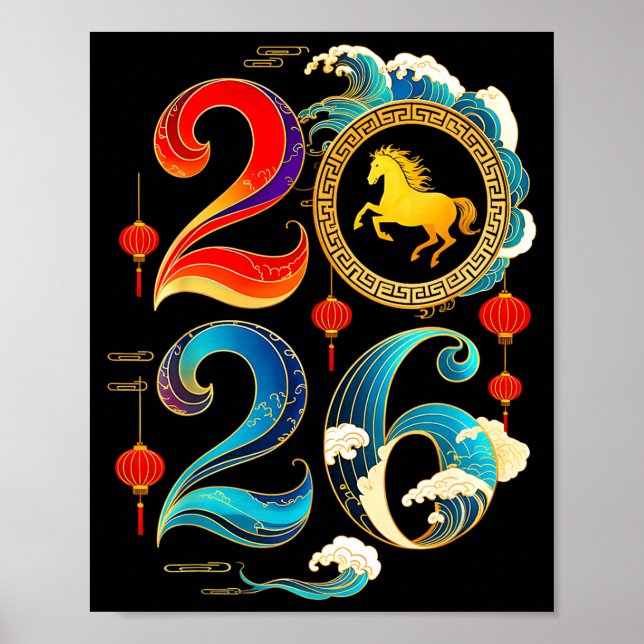 2026 Year Of The Horse Lunar Chinese New Year 2026 Poster (Front)