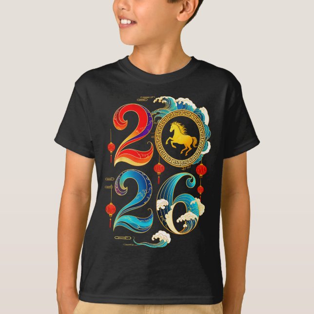 2026 Year Of The Horse Lunar Chinese New Year 2026 T-Shirt (Front)