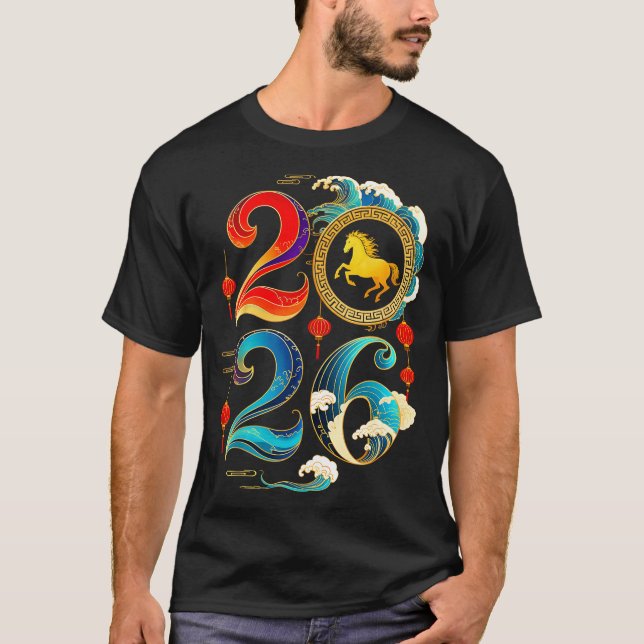 2026 Year Of The Horse Lunar Chinese New Year 2026 T-Shirt (Front)