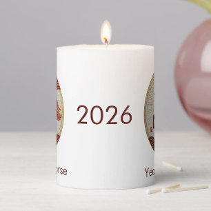 2026 Year of the Horse – Lunar New Year Art Pillar Candle