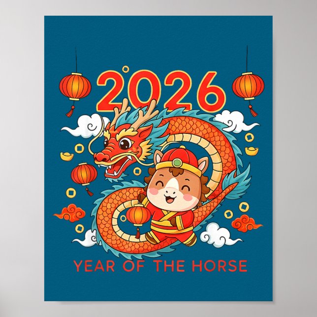 2026 Year Of The Horse Lunar New Year Chinese  Poster (Front)