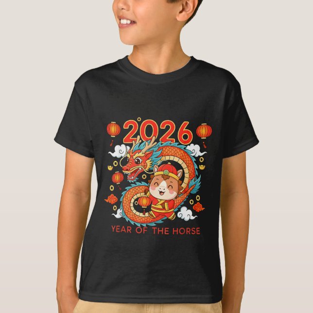 2026 Year Of The Horse Lunar New Year Chinese  T-Shirt (Front)