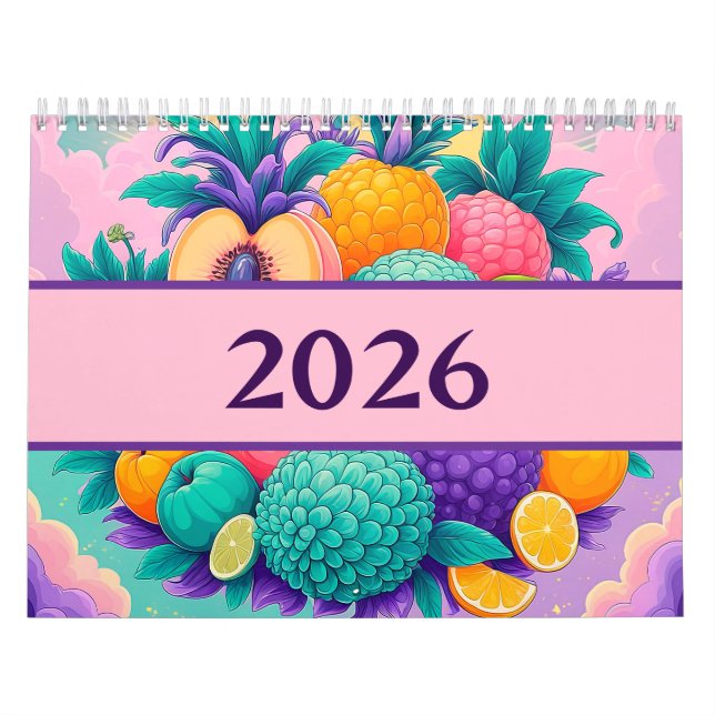 2026 year with fruits Calendar (Cover)