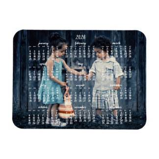 2026 Yearly Calendar Photo Magnet 3x4