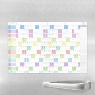2026 Yearly Planner Printable   Pastel Wall Calend Magnetic Dry Erase Sheet