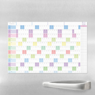 2026 Yearly Planner Printable | Pastel Wall Calend Magnetic Dry Erase Sheet