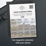 2026 Your Photo Business Magnet Calendar Logo QR<br><div class="desc">This 2026 Magnet (with your business photo) Calendar Business Name Logo QR Code packs quite a punch -- (other sizes available) -- has a full year calendar as well as all your business information -- including logo and QR code. A handy affordable marketing giveaway for your clients with your company...</div>