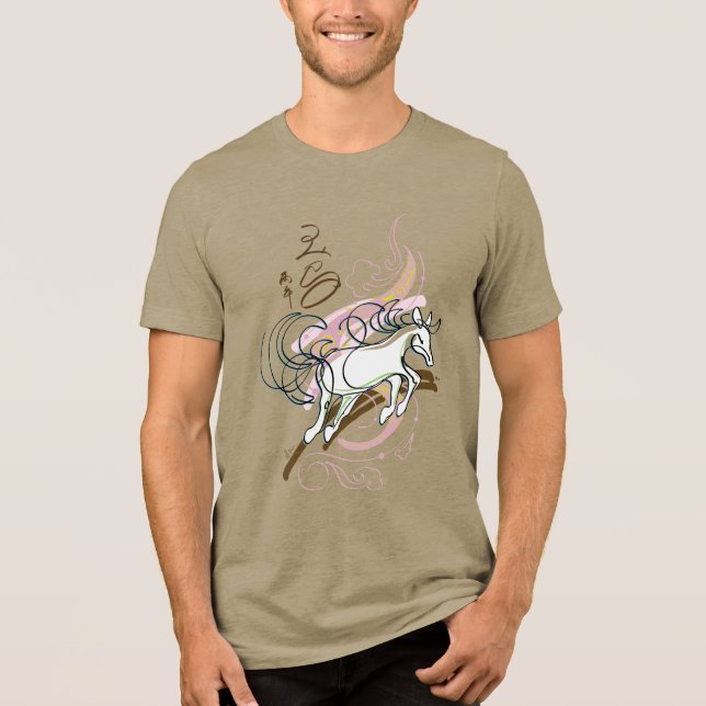 2026 Zodiac Horse Tri-Blend Shirt (Front)
