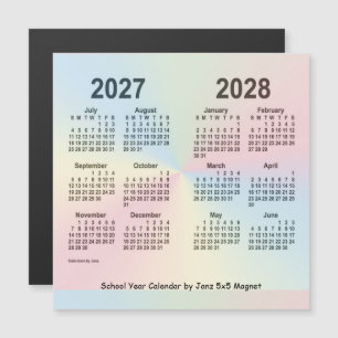 2027-2028 Rainbow School Year Calendar by Janz