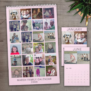 2027 - 24 Photo - Blush Pink - Modern Family Calendar