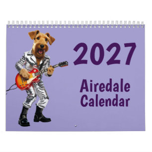 2027 Airedale Dog Calendar