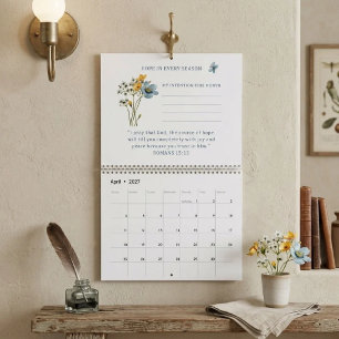 2027 Bible Verse with Monthly Intention Wildflower Calendar