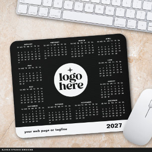2027 Business Full Year Custom Color Calendar Mouse Pad