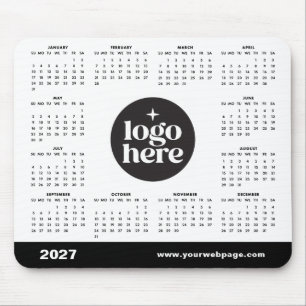 2027 Business Logo Here Marketing Calendar Mouse Pad