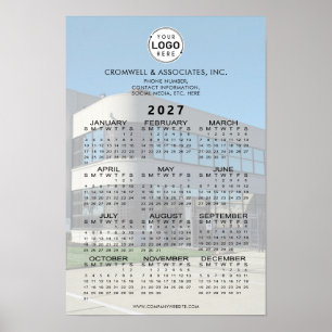 2027 Business Logo Year-at-a-Glance Calendar Poster