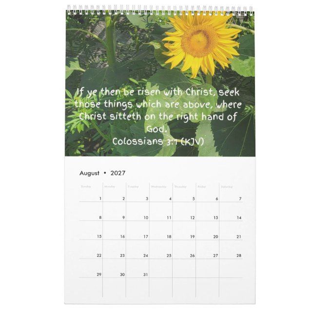 2027 Calendar (Aug 2027)