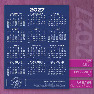 2027 Calendar - Basic Business Office Logo Letterhead