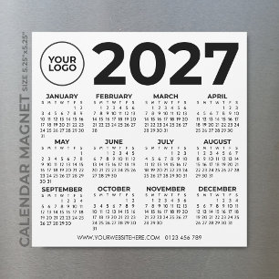 2027 Calendar Basic Simple Modern Business Logo