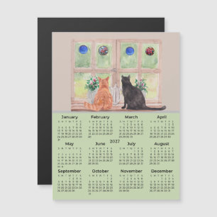 2027 Calendar Cats in the Window Calendar Magnet