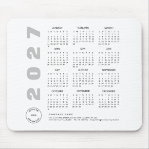 2027 Calendar Company Logo Client Promotional Gift Mouse Pad